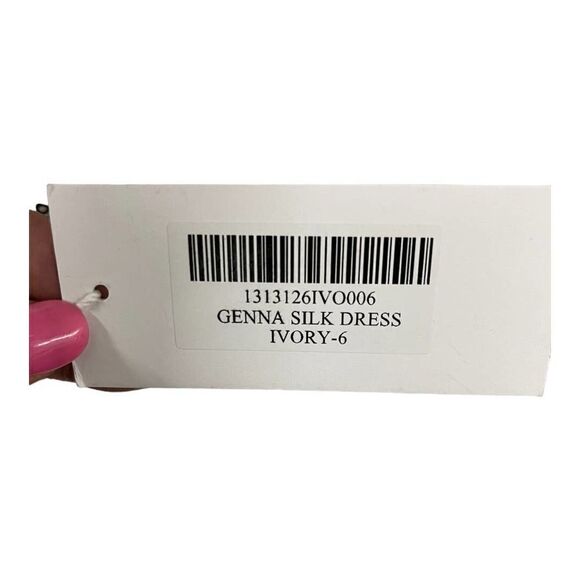 REFORMATION Genna Silk Cap Sleeve Long Dress Gown Formal Wedding Ivory 6 - Picture 5 of 5